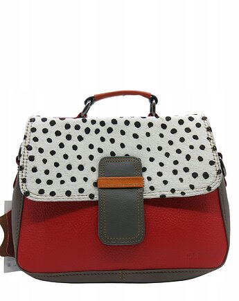 Torebka skórzana damska klasyczna rączka pasek ze skrawków OLIVKA, Olivka Warsaw