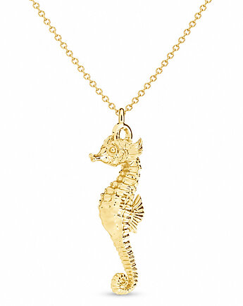 KONIK MORSKI- naszyjnik srebro złocone 24K, ISSI Jewelry