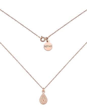 Naszyjnik z różowego złota z łezką, SOTHO