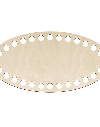 Baza Spód do Szydełkowania Koszyka Torebki Drewniana 20x10cm ze Sklejki DIY, smxdsgn