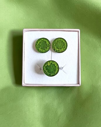 UNIKATOWY komplet z żywicy : kolekcja INKY : mini 08, kaktusia