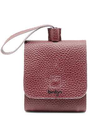 Torebka skórzana bordowa Ines marki Bolsa, Bolsa