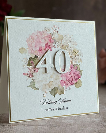 Personalizowana kartka na 40 urodziny, BH 75, Anna Art and Crafts