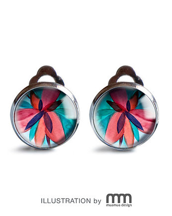 RED FLOWER klipsy, muamua design