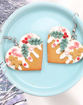 Pierniczki w lukrze duże kolczyki XXL, Lemon Lovely