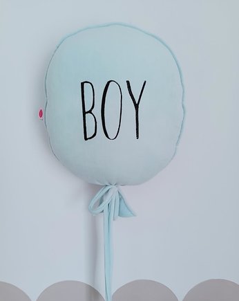 Poduszka balon BOY BŁĘKITNY, OSOBY - Prezent dla chłopaka na urodziny