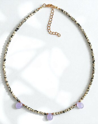 Basic choker : jasper & lavender, kaktusia