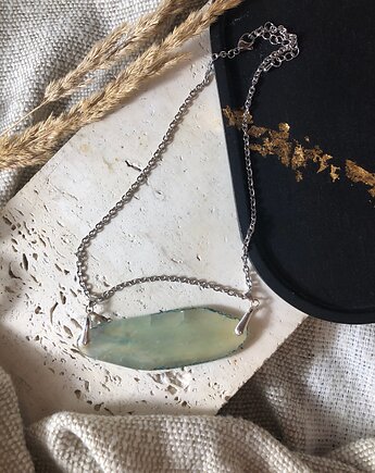 Naszyjnik agat turkusowy wisior, hematiti