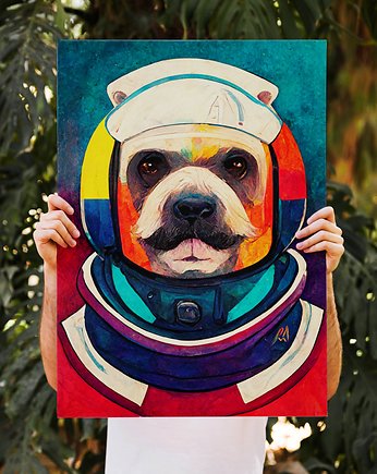 Plakat Pies Astronauta, Abstraktoria