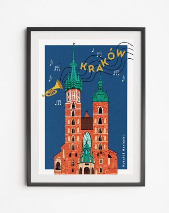 Plakat Kraków Kościół Mariacki, LOVE POLAND DESIGN