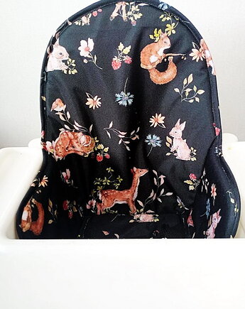 Wkładka do krzesełka Ikea-różowe leśne zwierzątka, Helena Kamińska