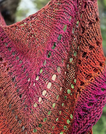 Lantana rose / chustka, agat handmade