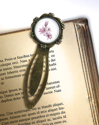 Zakładka do książki - Lilia - klips, brąz, yenoo