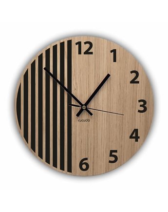 Drewniany zegar ścienny Z8 30 cm, Cucudo Home