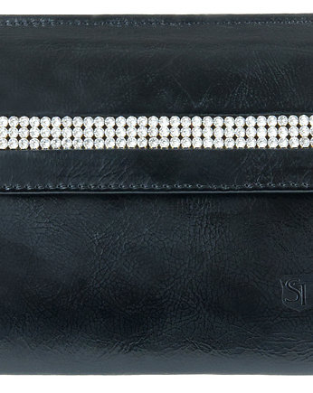 Portfel damski Maddalena - Swarovski Czarny, ZGS Stefania