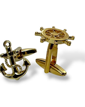 Spinki do mankietów - DLA ŻEGLARZA (ZŁOTE), DROBINY CZASU