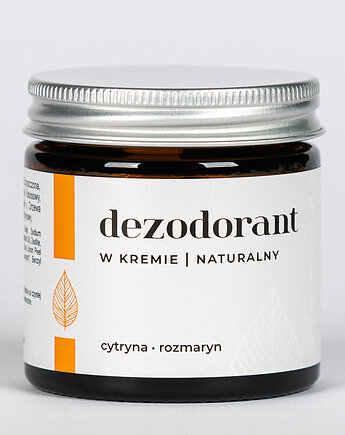 Naturalny Dezodorant w Kremie Cytryna - Rozmaryn, SłomianaPracownia