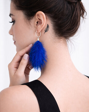 Kolczyki z piór kobalt, Ajdacho