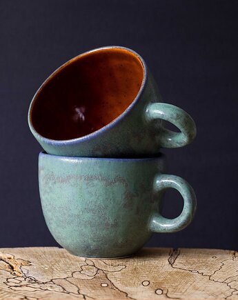 Zestaw filiżanek handmade, studnia ceramiczna