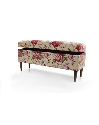 Pufa ławka ze schowkiem  kufer MAXI  kwiaty, Bench Decor