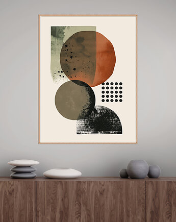 Geometria natury - Plakat, druk - Minimalizm, Boho, Loft #54, Black Sapphire Art