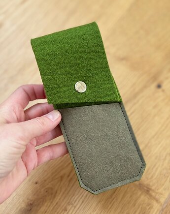 Marmollada - etui filcowe NA OŁÓWKI zielony + K, marmollada