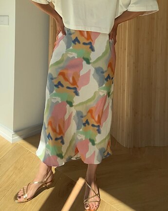 Spódnica Melody midi happy colours, Patchouli