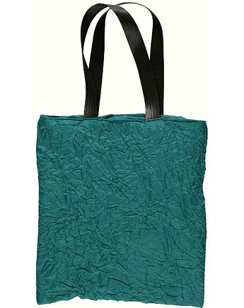 Torba turkusowa na ramię z plisowanego poliestru, soie star