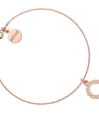 Bransoletka z rozetką z różowego złota, SOTHO