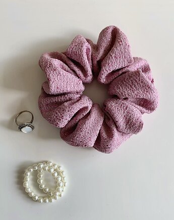 Gumka do włosów scrunchie Pink Dot - 12 cm średnicy, Volie Line