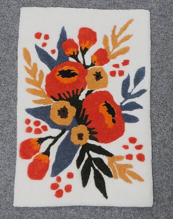 Dywan w kwiaty, mięciutki, grube runo, Cotton Carpet.