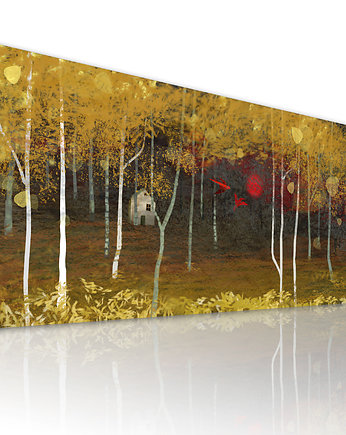 Grafika na płótnie DOMEK W LESIE- 150x60cm, LUdesign gallery