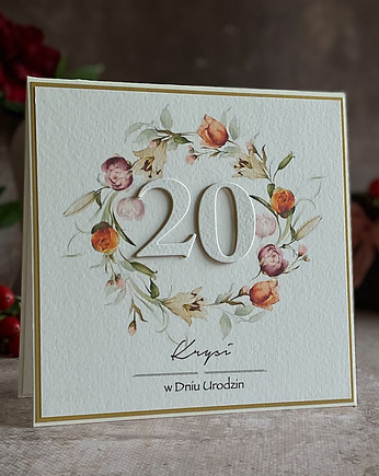 Personalizowana kartka na 20 urodziny, BH 65, Anna Art and Crafts