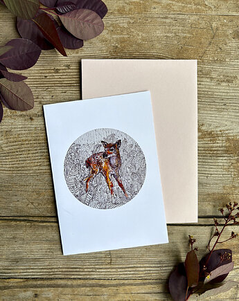 Jelonek- Kartka- Grafika- Ilustracja- Zwierzaki, BOSKE