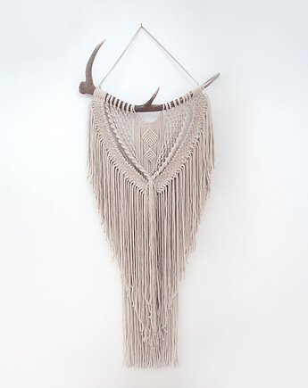 Makrama na porożu XL  / dekoracja na ścianę, manufaktura_wadoshka