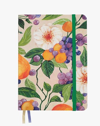 Blooming Orchard - notatnik A5, bullet journal, planer w kropki, Devangari Art
