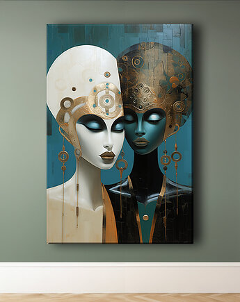 Oblicza Innych Wymiarów - Obraz na płótnie - Druk Blejtrama - Surrealizm #20, Black Sapphire Art