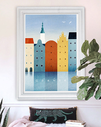 Plakat Gdańsk - kolorowe kamienice, minimalmill
