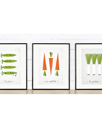 Plakat Zestaw plakatów do kuchni, warzywa, Galeria EMU