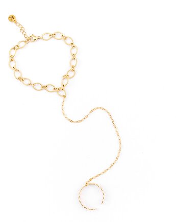 Pozłacana bransoletka z pierścionkiem, Kulka Bransoletki