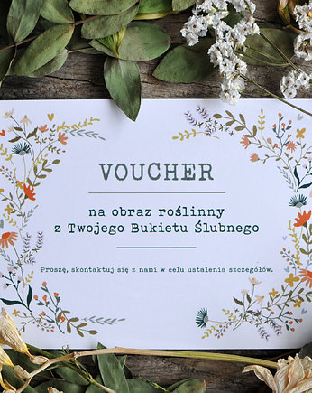 Voucher, bukiet ślubny w ramie., MARIAELA