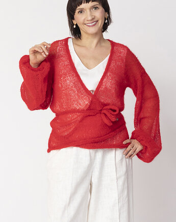 Lekki sweter mgła Nadia - Czerwony, YOU by Tokarska