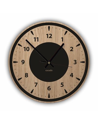 Drewniany zegar ścienny Z3 30 cm, Cucudo Home