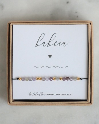 BABCIA  - Alfabet Morse'a - Ametyst - Luty, Le Boho Bleu