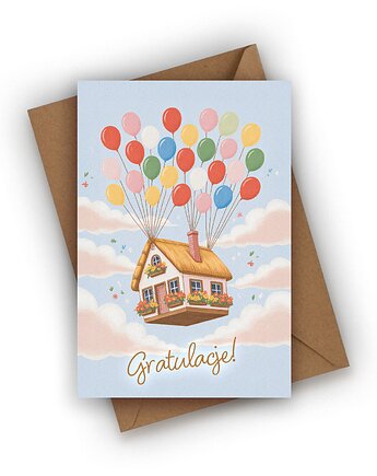 Kartka na parapetówkę- Gratulacje!, Czarna Owca Karteczki