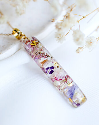 Wisiorek z kompozycją kwiatową, nature gift