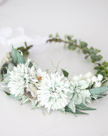 Miętowy wianek na głowę boho, Lola White