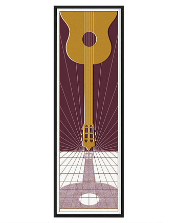 Plakat Gitara burgund, Pracownia Witryna