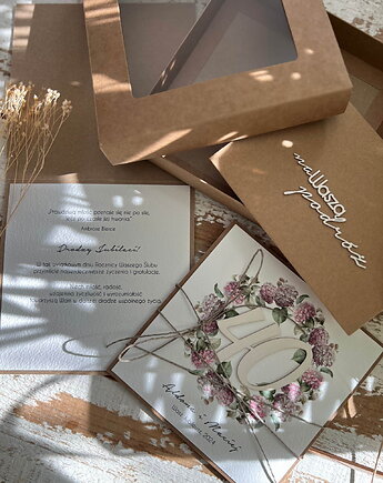 Wyjątkowa kartka ręcznie robiona z okazji 40 rocznicy ślubu, sorte