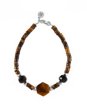 Bransoletka z brązowych kamieni odwagi - Wersja Srebrna, Kulka Bransoletki